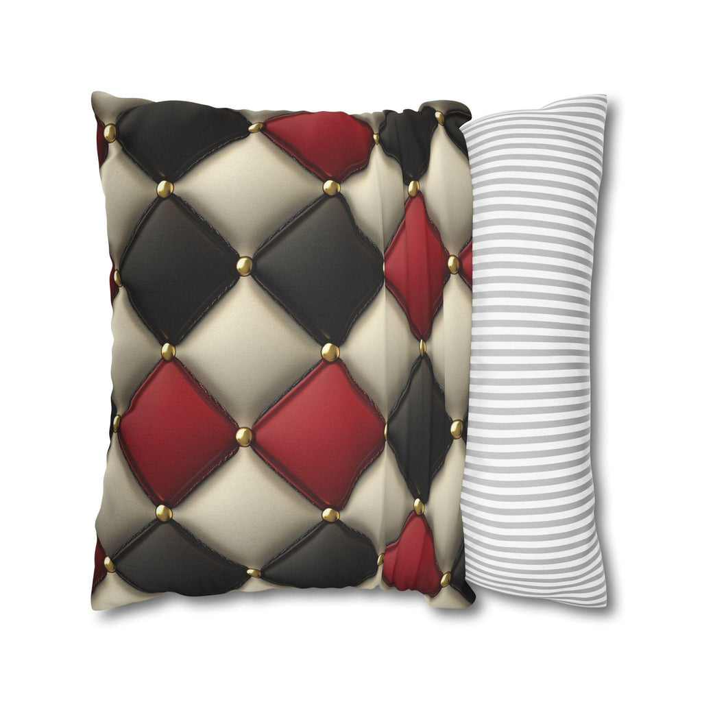 Diamond Checkered Pillow Cover: Casino-Inspired Decor for Game Room, Mancave, Bold Accent