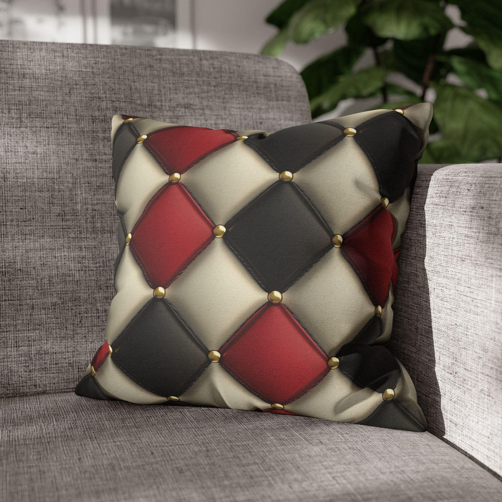 Diamond Checkered Pillow Cover: Casino-Inspired Decor for Game Room, Mancave, Bold Accent