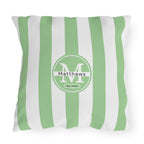 Personalized Outdoor Pillow:  Monogram Family Name Cabana-Style