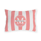 Personalized Outdoor Pillow:  Monogram Family Name Cabana-Style