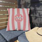 Personalized Outdoor Pillow:  Monogram Family Name Cabana-Style