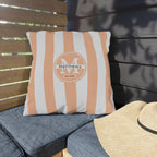 Personalized Outdoor Pillow:  Monogram Family Name Cabana-Style