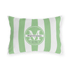 Personalized Outdoor Pillow:  Monogram Family Name Cabana-Style