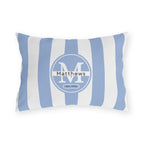 Personalized Outdoor Pillow:  Monogram Family Name Cabana-Style