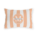 Personalized Outdoor Pillow:  Monogram Family Name Cabana-Style
