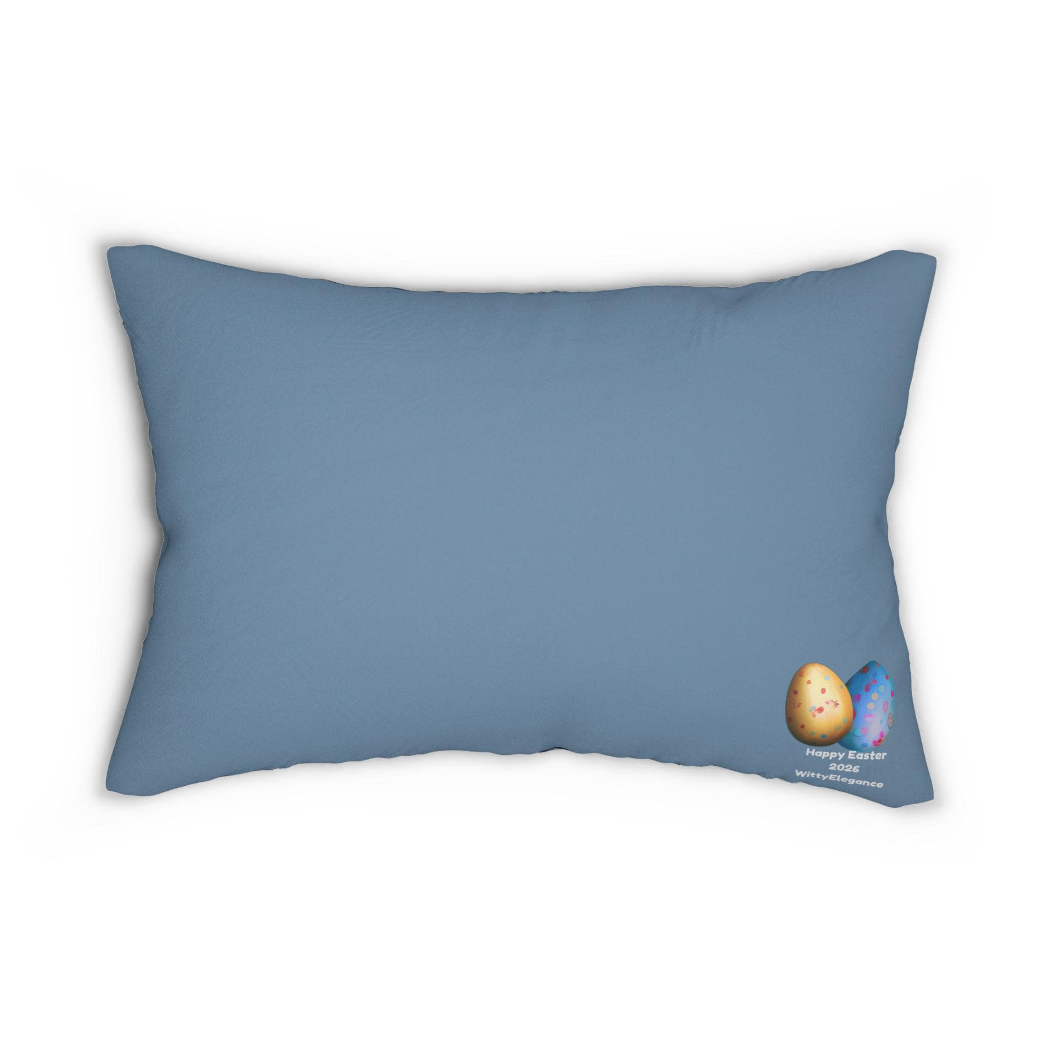Easter Botanical Lumbar Pillow: William Morris Inspired Vintage Rabbit & Floral Art for Spring Decor