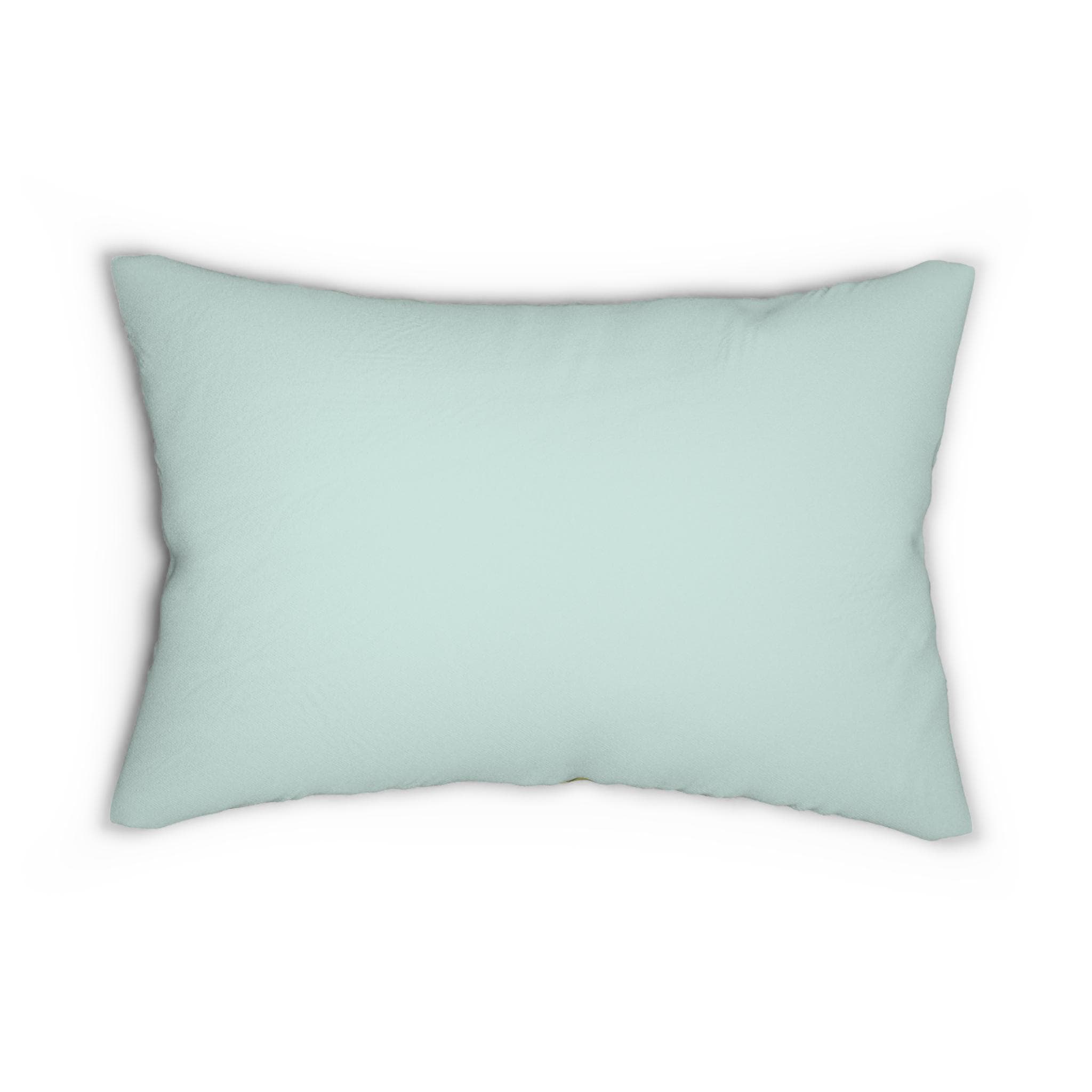 Vintage-Inspired Easter Bunny Lumbar Pillow: William Morris Floral Botanical Art for Spring Decor