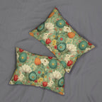 Whimsical Easter Bunny & Bloom Lumbar Pillow