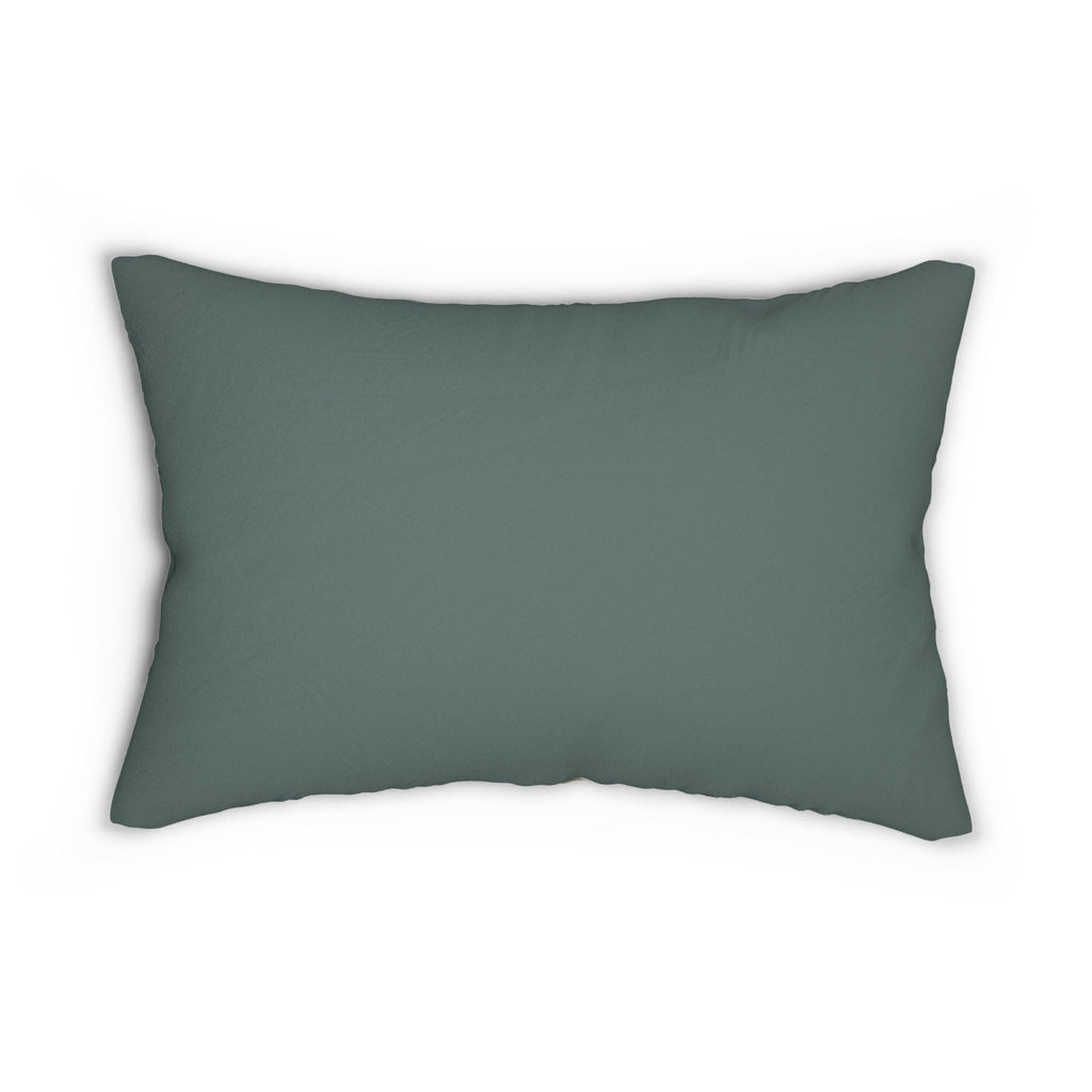 Vintage-Inspired Easter Bunny Lumbar Pillow: William Morris Floral Botanical Art in Pastel Blue