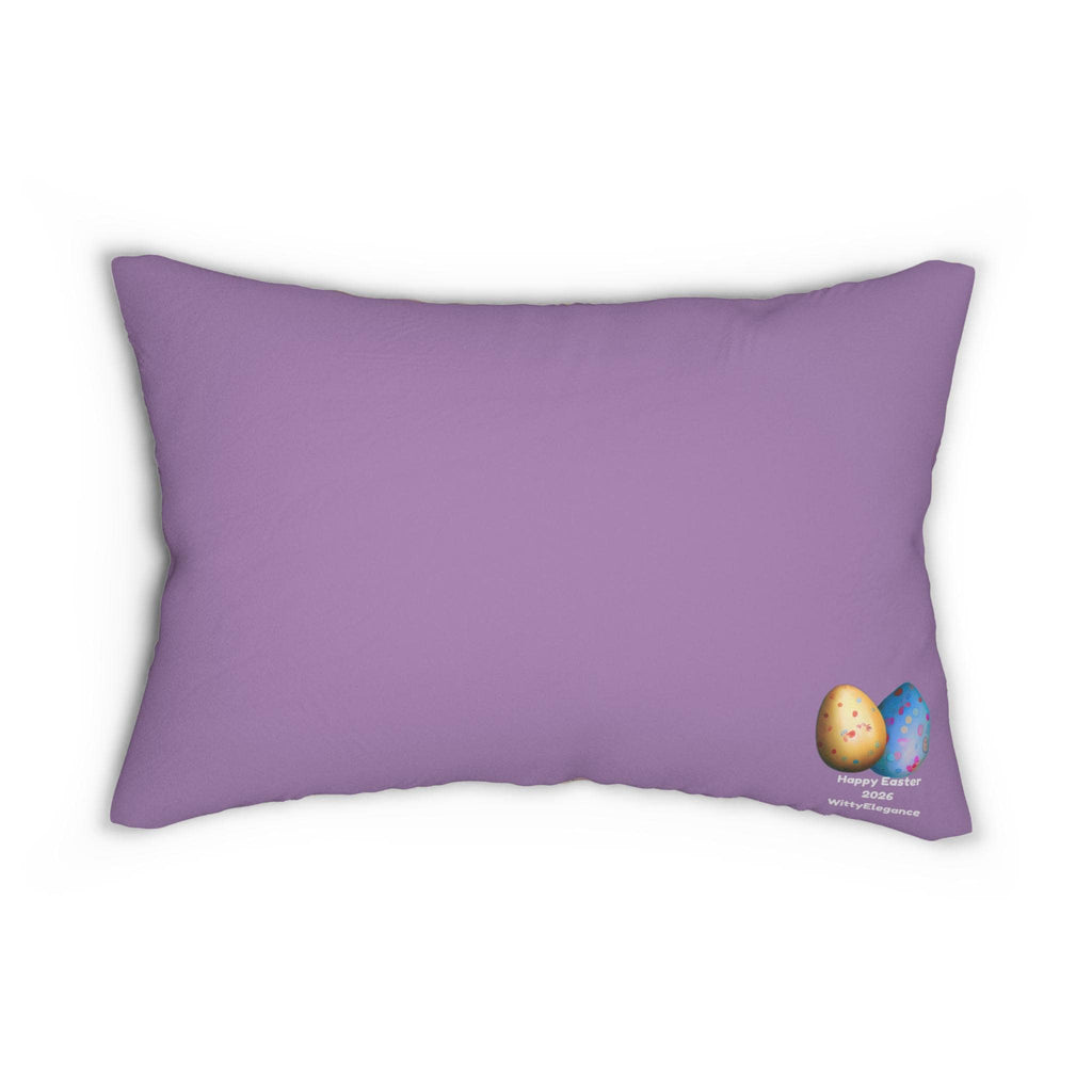 William Morris Easter Rabbit Lumbar Pillow: Floral Botanical Art