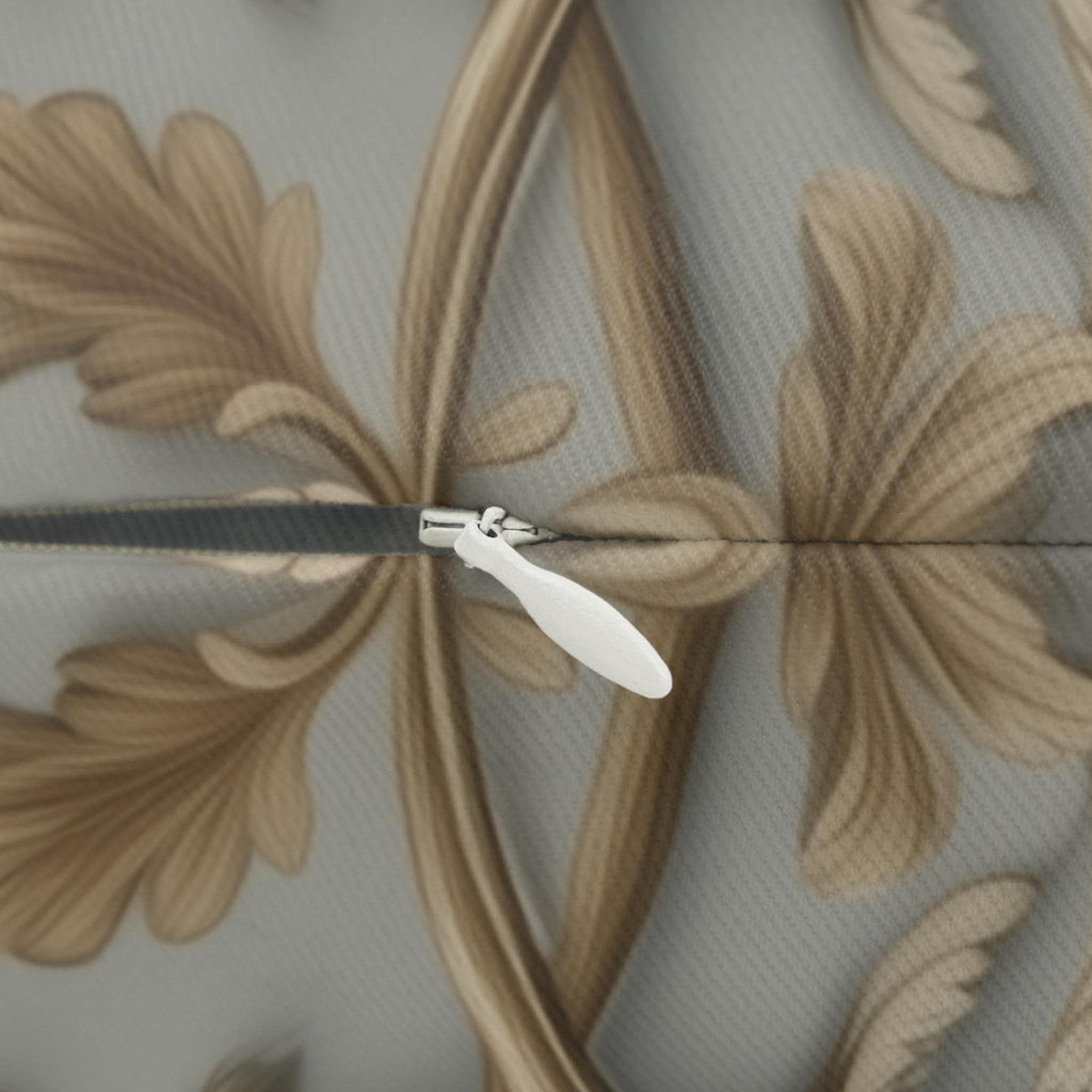 William Morris Chinoiserie Easter Hare Lumbar Pillow: Slate Blue & Taupe