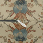 Easter Wild Hare Botanical Lumbar Pillow: William Morris Inspired