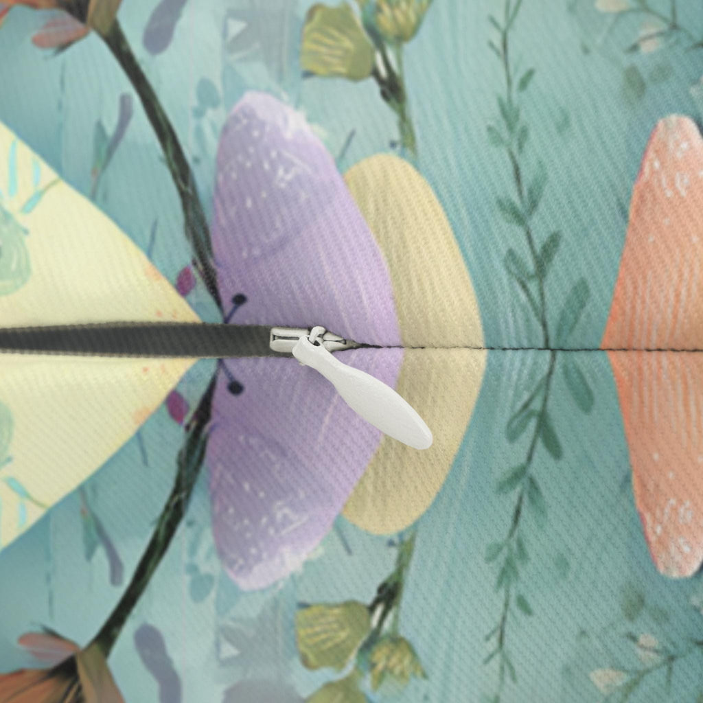 Retro Pastel Easter Lumbar Pillow:  Mid-Century Modern Floral Magic