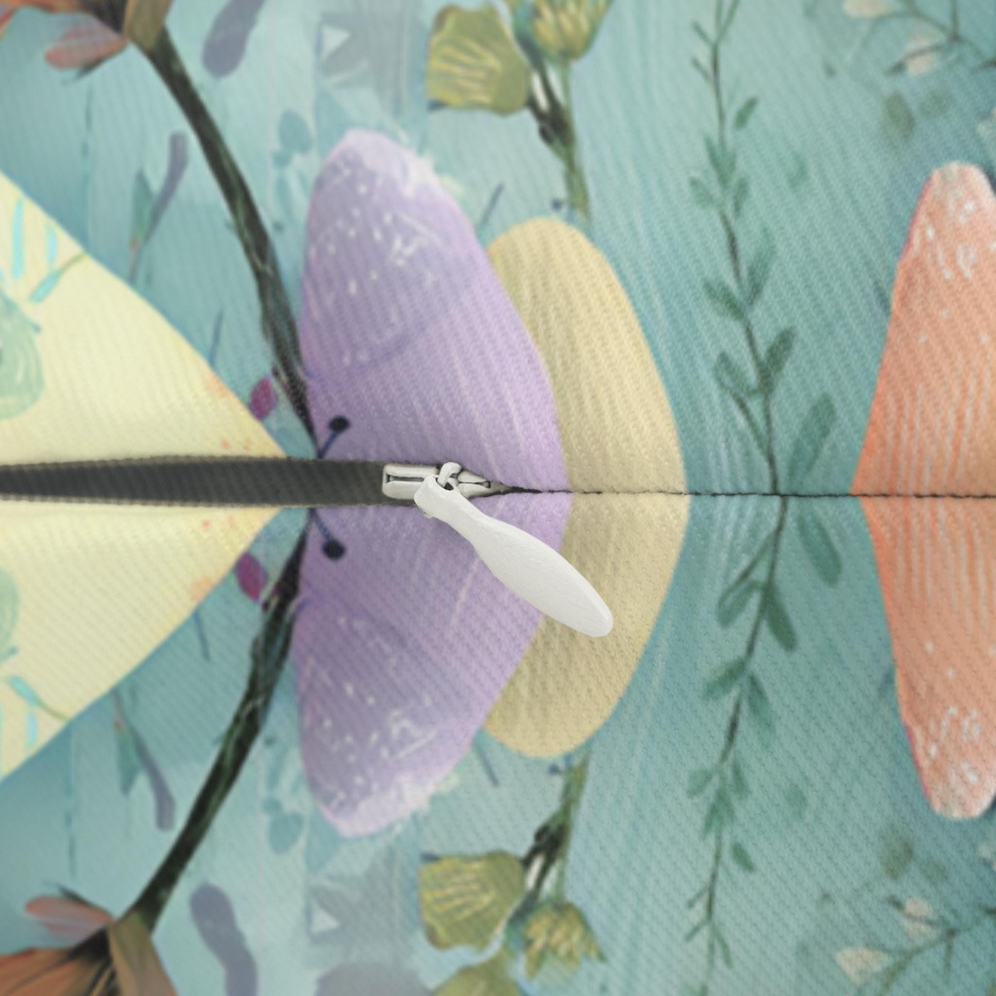 Retro Pastel Easter Lumbar Pillow:  Mid-Century Modern Floral Magic