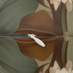 William Morris Inspired Botanical Lumbar Pillow: Dusty Rose, Sage, Ochre Autumn Accent