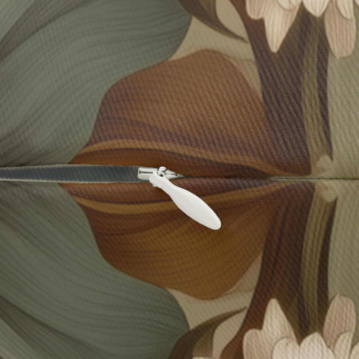 William Morris Inspired Botanical Lumbar Pillow: Dusty Rose, Sage, Ochre Autumn Accent